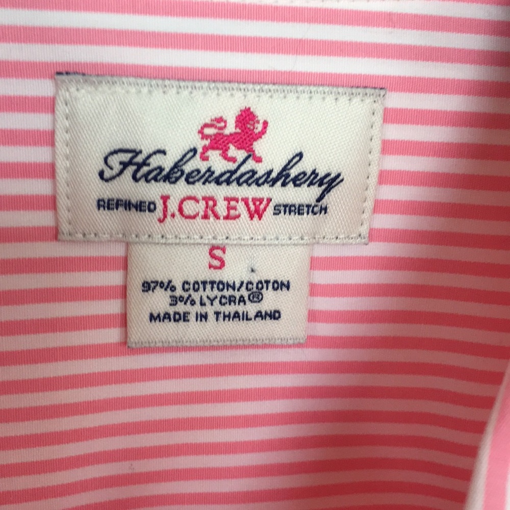 J. Crew Pink and White Striped Button-Down Shirt - Picture 3 of 5